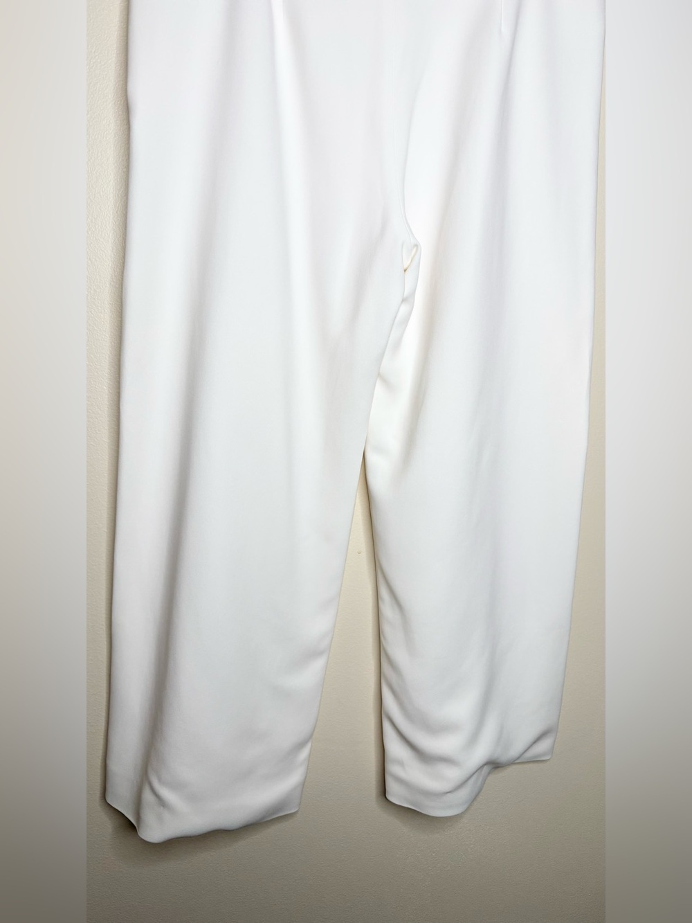 The Row Ivory Cropped Split Hem Trousers Pants Size 12 Silk Lined - Picture 13 of 13